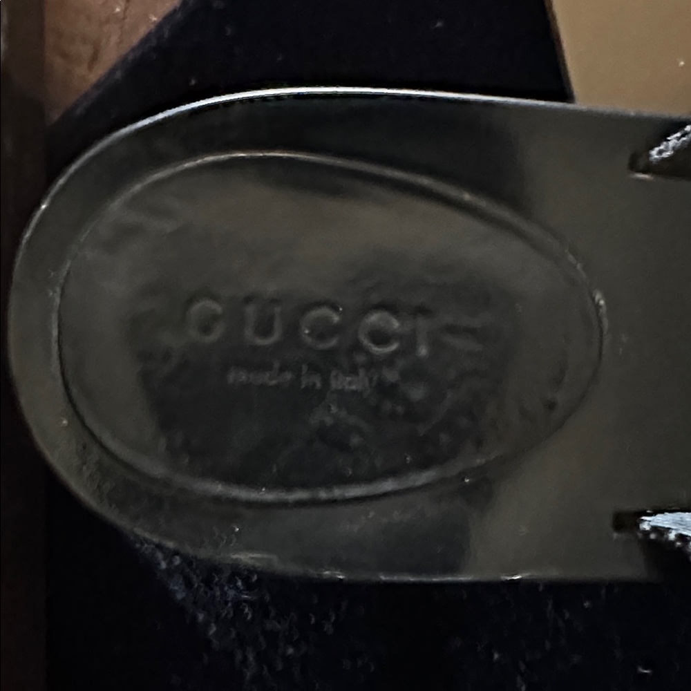 Vintage Gucci Black Leather Sandals w/Silver Logo Detail • Oooohlala & Amore! 🇮🇹 - Picture 4 of 10